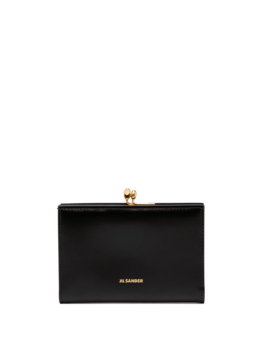 Jil Sander - embossed logo leather wallet - women - Leather - One Size - Black