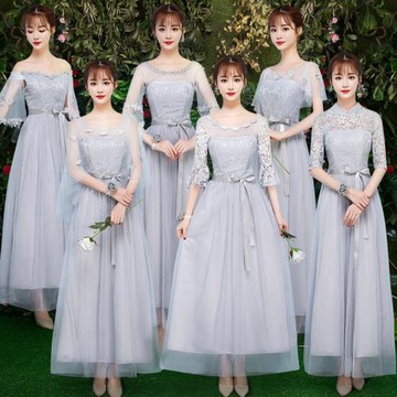 伴娘禮服女2025新款顯瘦大碼姐妹團服特別平時可穿小合唱裙春夏