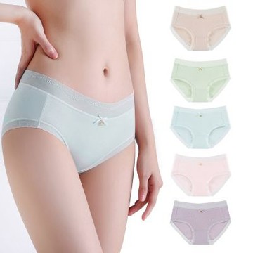 【Chic Chic 琪琪】10入-莫代爾純棉抑菌中腰女內褲 顏色隨機(桑蠶絲 吸濕透氣抑菌 無痕收腹 提臀)
