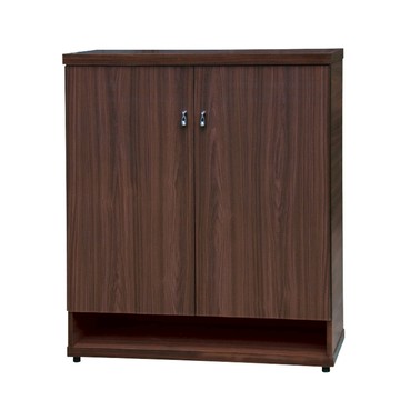 【MUNA家居】發財3X3.5尺開門木心板鞋櫃/共三色胡桃色