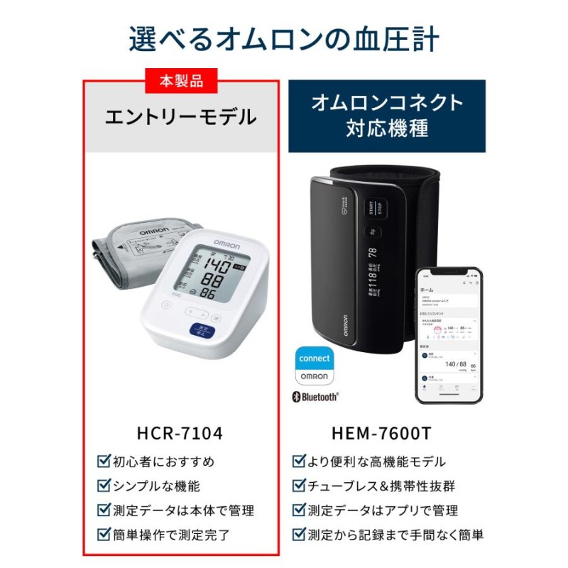 オムロン 血圧計 HCR-7104 上腕式血圧計 コンパクトモデル 血圧測定器 簡単 家庭用 | LINEブランドカタログ