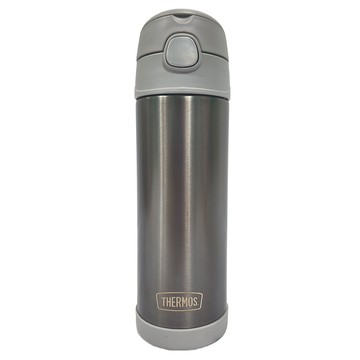 THERMOS 膳魔師 不鏽鋼真空保冷瓶 SUS304不鏽鋼 保溫保冷  不鏽鋼 + 灰色  470ml  1個