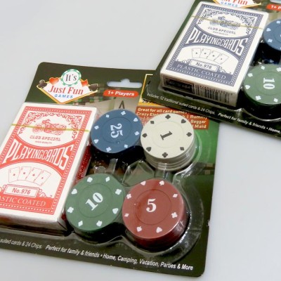 プレイング カード ＆ ポーカー チップ セット レッド Cards u0026 Poker Chips Set おもちゃ トランプ カード カジノ  メール便OK | LINEショッピング