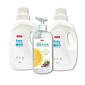 Doricare 嬰兒中性茶樹濃縮洗衣精X2瓶+洗潔精X1瓶