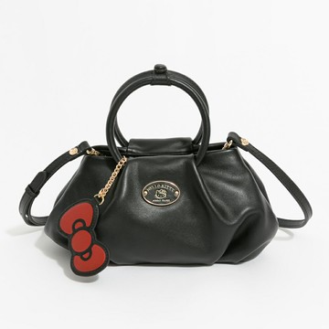 Hello Kitty - Arnold Palmer - 雲朵手提包附長背帶 Morbidezza系列 - 黑色