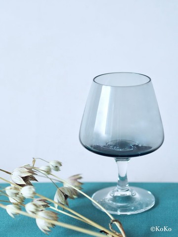 【Vintage】丹麥製 藍灰色雞尾酒杯 (cognac)