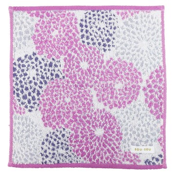 SOU SOU 京都新和風今治洗臉巾 100%純棉 約W34xL36xH0.5cm  花漾菊  1條