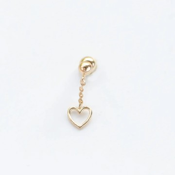 14K 珠珠墜造型鎖珠耳環_ (單個)