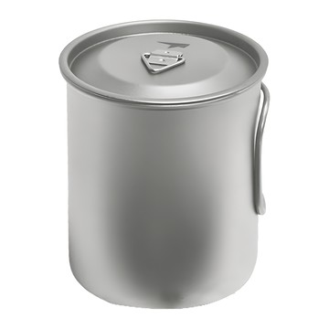 Keith Titanium 鎧斯 純鈦輕量環保折疊水杯 附杯蓋 - 450ml  銀色  1個