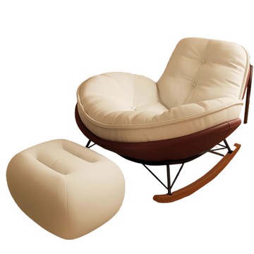 企鵝搖椅懶人蛋殼沙發躺椅客廳蝸牛陽臺單人家用休閑臥室搖搖【0113103DD】