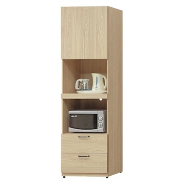 文創集 芮德爾2尺二門拉盤二抽電器櫃/高餐櫃-60x40x197cm免組