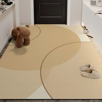 田甜 侘寂風防滑PVC皮革地墊  玄关地垫入户门垫  可擦拭  80 x 50cm  1件