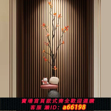 【台灣公司 可開發票】入戶玄關壁龕裝飾擺件石來運轉仿真花藝陶瓷花瓶客廳電視柜裝飾品