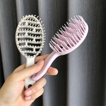 💥臺灣有貨💥免運💥鏤空梳子女士長髮高顱頂專用 乾溼兩用蓬鬆梳洗頭梳熱賣