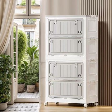 Mr.box  70面寬摺疊收納櫃-附滑輪 雙櫃 兩款可選