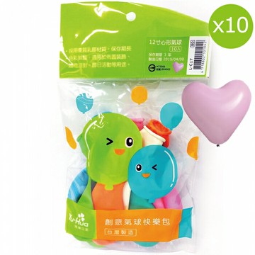 7117 - 【禹華企業】心形氣球(12寸)／10入 ☆台灣品牌 L-C17