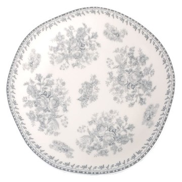 【Luzerne】陸升瓷器 Lancaster 27cm 圓形取盤-灰 /LC1401027