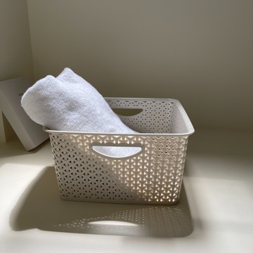 GINII基尼|北歐編織系列收納籃 正方低 19L 三款顏色/萬用藍 置物籃 衣物收納 收納盒 手把收納籃