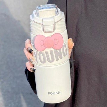 高顏值保溫杯冬天女生2025新款運動水杯學生茶水分離直飲便攜杯子