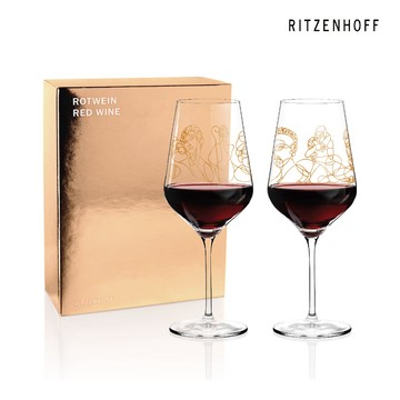 德國 RITZENHOFF 希臘神話紅酒對杯禮盒 583ml 水晶玻璃杯 紅酒杯 葡萄酒杯 高腳杯
