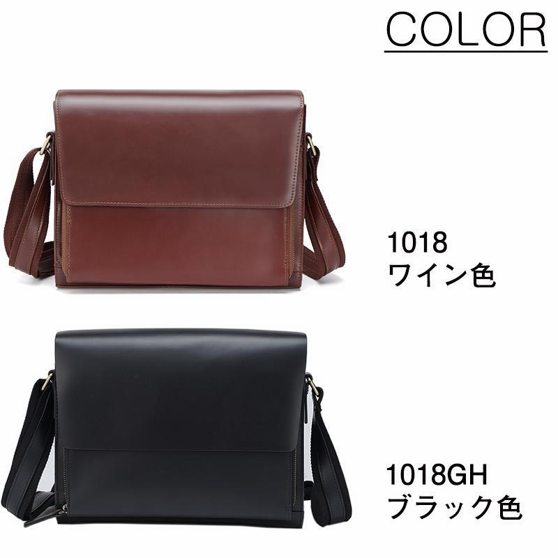 TIDING メッセンジャーバッグ メンズ 本革 斜め掛けショルダー