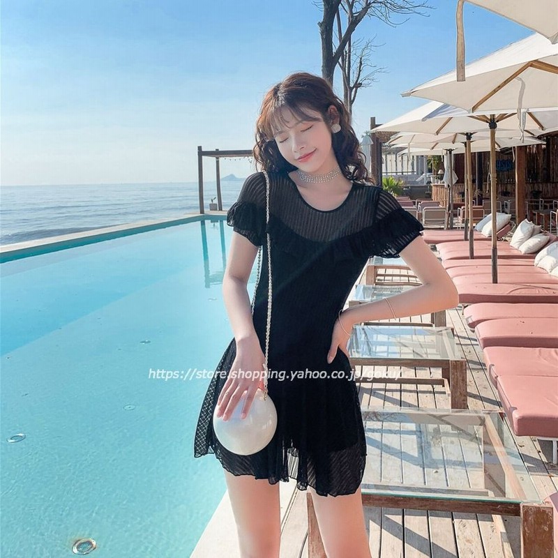 水着 ワンピース レディース 体型カバー オトナ女子 オールインワン シンプル レース パット付き 代 30代 40代 ママ水着 女性用 ファッション 水陸両用水着 通販 Lineポイント最大0 5 Get Lineショッピング