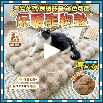 隔日達 寵物毛絨保暖墊 秋冬寵物毛毯 加厚兔絨貓窩 寵物毛毯 寵物睡毯 寵物睡墊 貓咪睡墊 寵物墊子 貓咪墊狗墊 寵物窩