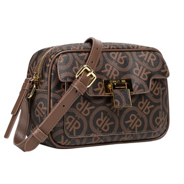 Cerruti 1881 頂級義大利皮革肩背包 MICHELLE系列(咖啡色 CEBA04669T)