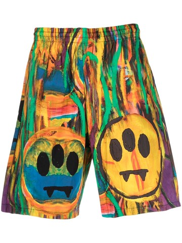 BARROW - hand-painted print bermuda - men - Cotton - L - Orange