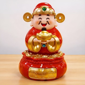 ✨臺灣出貨✨【48小時內發貨】2026款全新太陽能財神爺會動搖頭晃腦卡通擺件