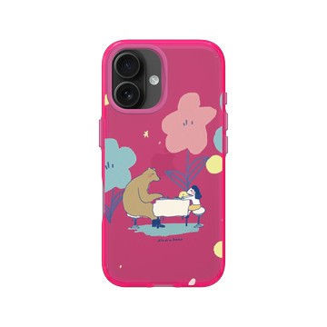 iPhone 16 Clear 粉漾桃 - 咻咻熊 XiuXiubear - 一起吃飯吧！