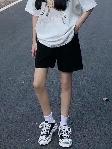 短褲女夏季薄款新款爆款闊腿褲高腰歐美ins休閑五分褲子外穿