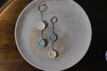 雙圓舞曲 鉤針耳環