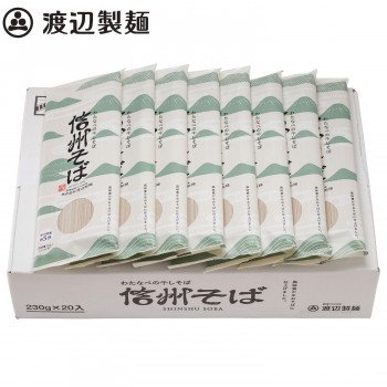 メーカ直送品・代引き不可　渡辺製麺 乾麺信州そば230g×20束 5156　割引不可