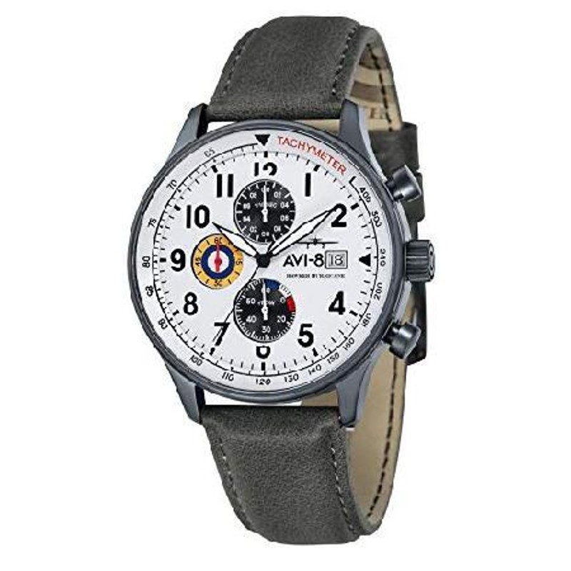 AVI-8 Mens 42mm Hawker Hurricane Classic Chronograph Pilot