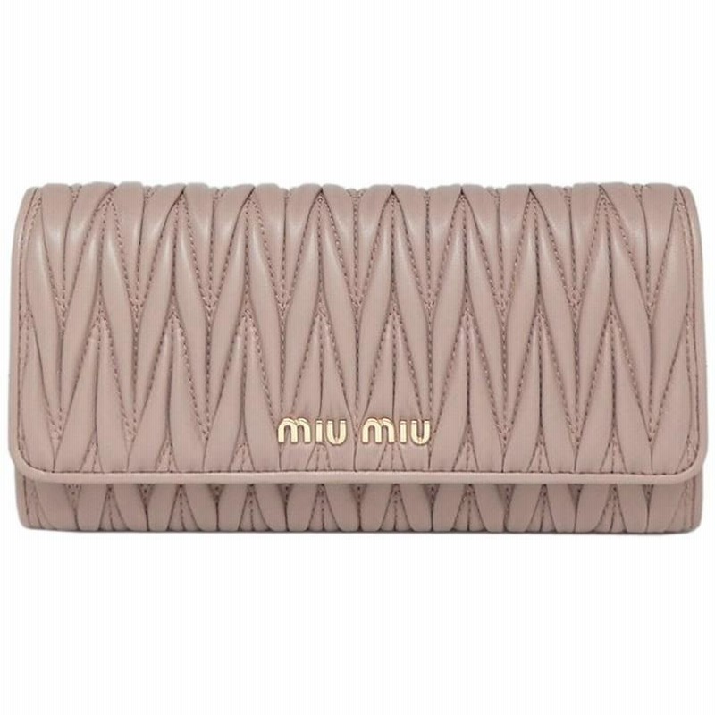 ミュウミュウ マテラッセ レザー 長財布 ナッパ MIU MIU