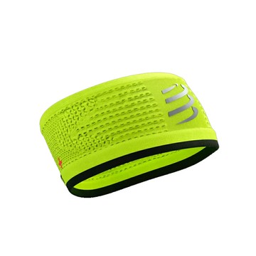 《Compressport瑞士》Headband On/Off Flash On/Off.2 透氣頭帶 (閃光黑螢光黃)
