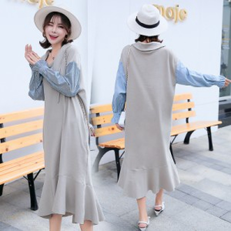 ワンピース レディース フィッシュテールワンピース 長袖ワンピース ニットスリーブ 首元リボン ストレート カジュアル 通販 Lineポイント最大1 0 Get Lineショッピング