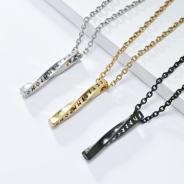 STEEL 鋼吊墜。扭轉盧恩文字 | TM