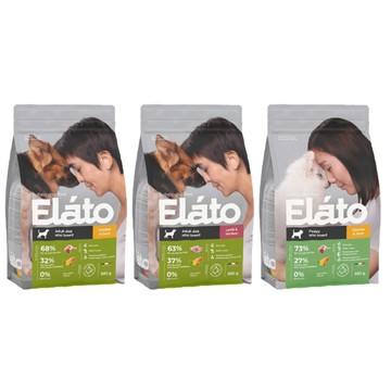 Elato 【3入組】-天然無穀寵糧系列 犬糧(小顆粒) -500G(狗主食/狗乾糧/狗飼料)