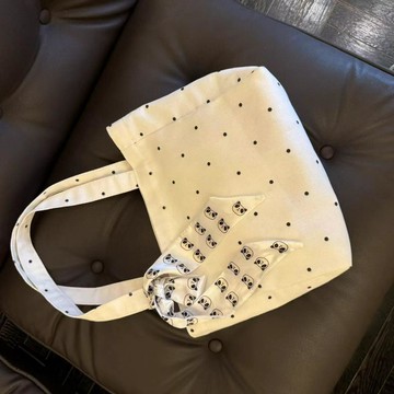 限時下殺！！2024新款小衆原創設計手提單肩包波點通勤拎包百搭時尚可愛高顏值0507