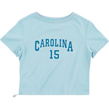 NCAA 短T 淺藍 藍白LOGO 北卡羅來納 復古 短版T 女 7322112181
