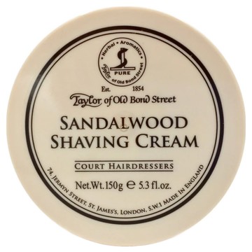 Taylor of Old Bond Street 經典檀香 刮鬍膏 Sandalwood Shaving Cream 150g  1罐