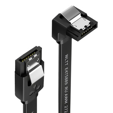 山澤 SATA3.0 6Gbps SSD雙通道高速資料傳輸線 升級款直對彎/50CM  1條