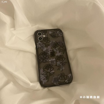 小油桃ins冷淡風復古玫瑰iphone11手機殼xs蘋果12pro全包7/8plus