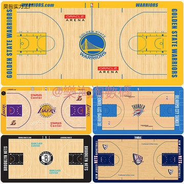 💕。NBA主場籃球場滑鼠墊勇士湖人超大加厚桌墊辦公桌墊可水洗鍵盤墊電腦桌墊