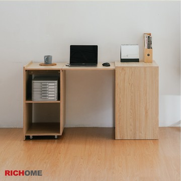 RICHOME 雷克摺疊收納書桌 可摺疊收納桌 工作桌 電腦桌 辦公桌 房間 折疊展示櫃 節省空間 DE317