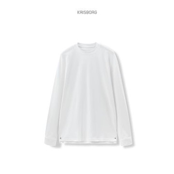 春秋季純棉長袖T恤男日系慵懶圓領衛衣男寬松百搭男士白色打底衫