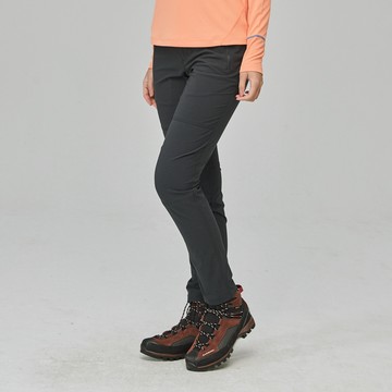 ADISI 女四面超彈耐磨修身拼接登山長褲AP2311138 (S-XL) 碳黑/碳黑