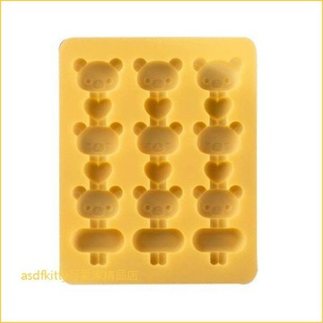 asdfkitty*貝印 拉拉熊造型巧克力棒矽膠模型 棒棒餅模型 冰塊模型 手工皂模型-日本正版商品